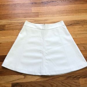 KENSIE Leather White Skirt